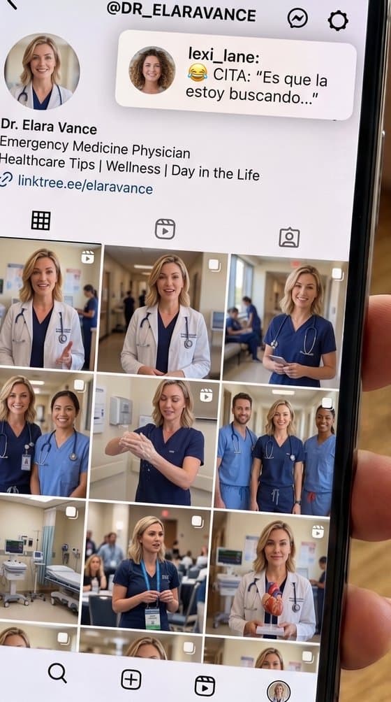 Perfil de Instagram del doctor
